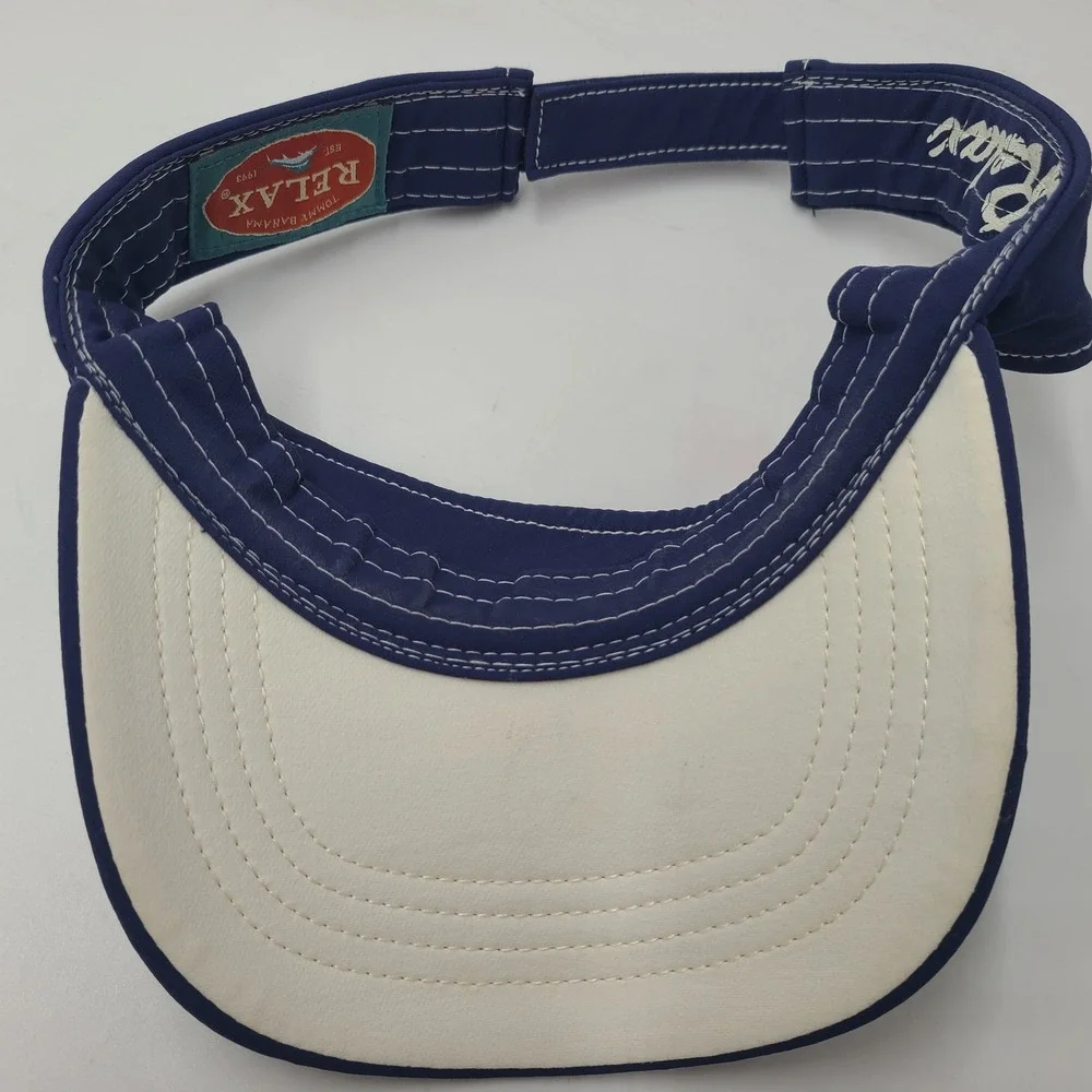 Tommy Bahama Visor Hat Adjustable Blue Marlin Logo Relax Fishing Outdoors Men
